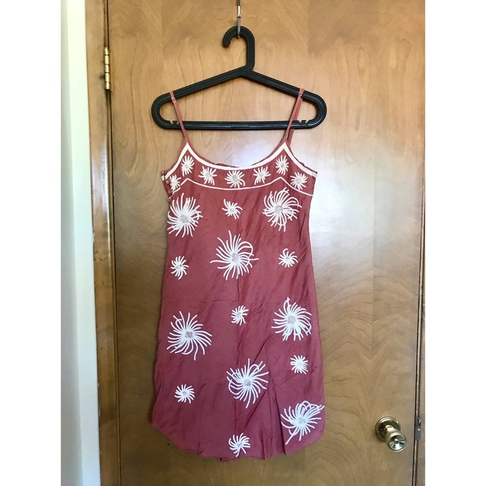 Rose Beaded 1920s Style Summer Mini Dress